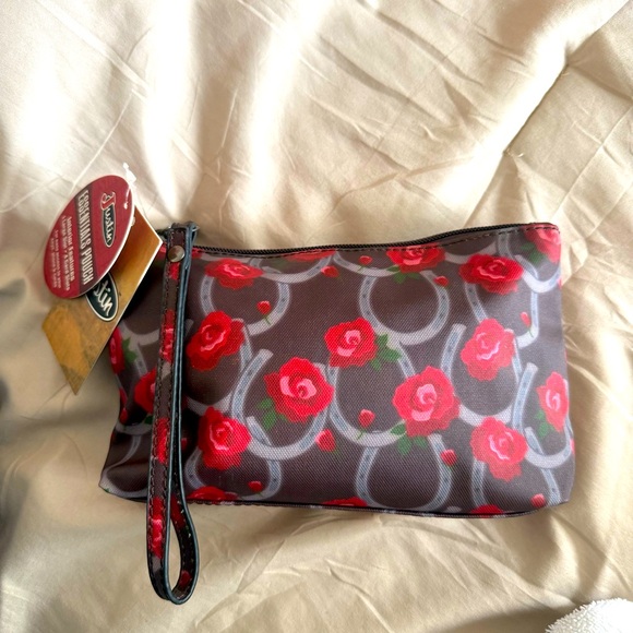 Justin Floral Cosmetic Bag NWT - Picture 1 of 4
